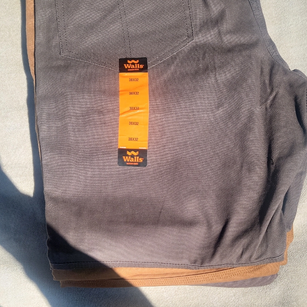 Walls Ditchdigger Work Pants, 38/32. 4 Pair RUST, 2 DARK BROWN. Double Knee.